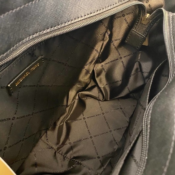 Michael Kors Purse jet set large chain tote shoulder bag & trifold wallet black - Picture 8 of 12